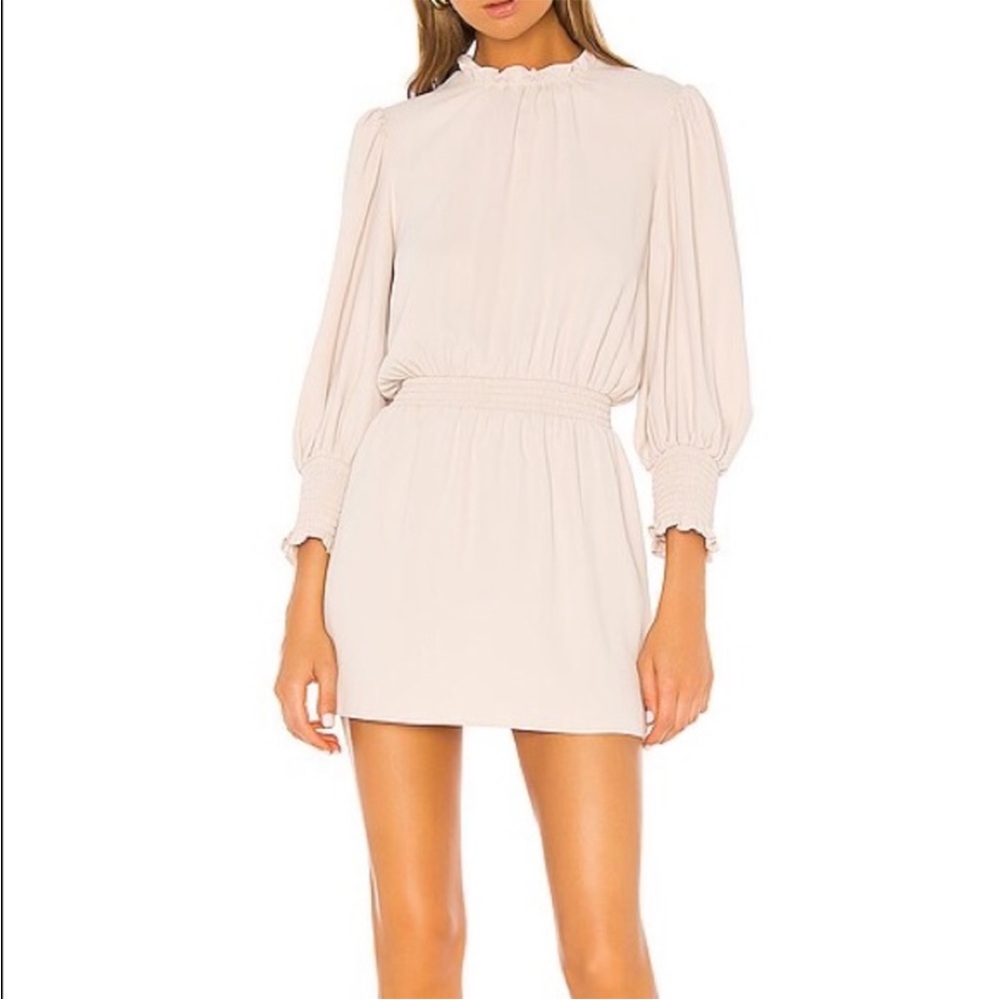 Amanda Uprichard Cream Long Sleeve Dress